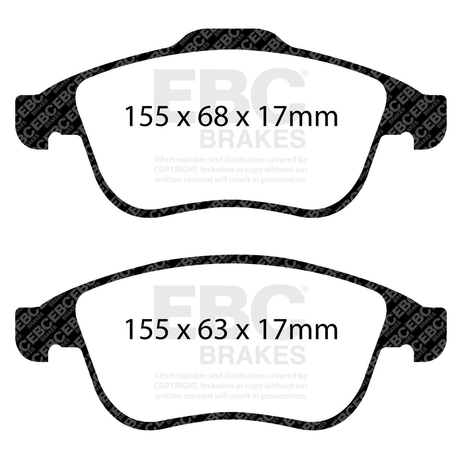 Renault Clio 4 RS Front EBC Bluestuff Pads - Image 2