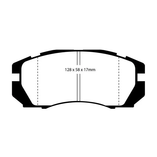 Subaru Impreza 2 Pot Front Kevlar Pads Cut-Out