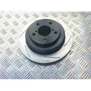 Subaru Impreza 266mm Rear Grooved Vented Discs - Image 2