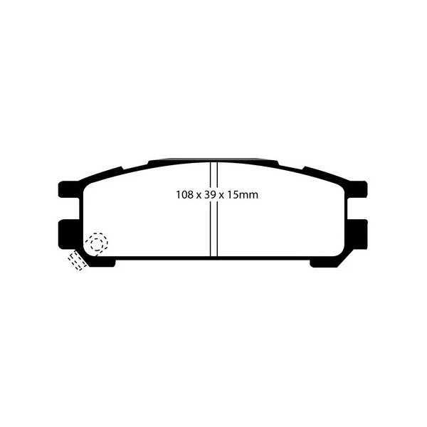 Subaru Impreza Rear Bluestuff NDX Pads Cutout Type